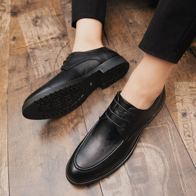 Zapatos de Cuero Negro Otoño Joven - Image 8