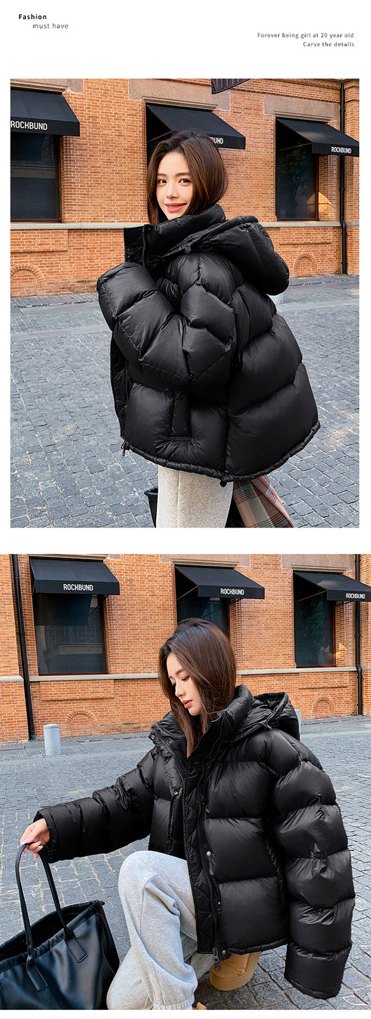 Chaqueta Puffer Corta Marrón Maillard para Mujer - Image 14