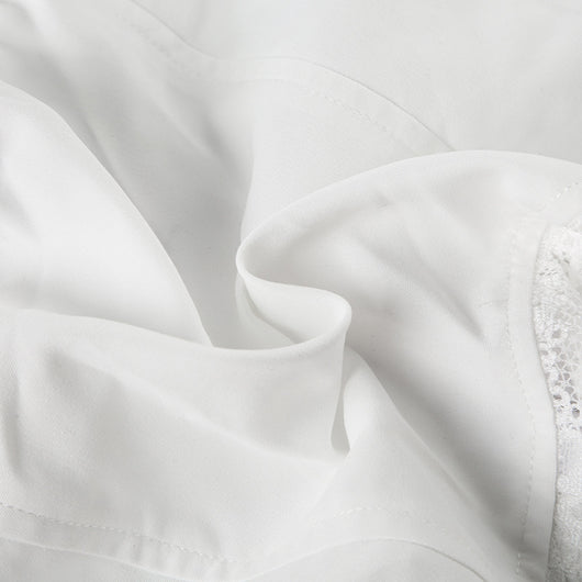 Blusa Encaje Blanca Ajustada Estilo Europeo y Americano para Niñas - Image 13