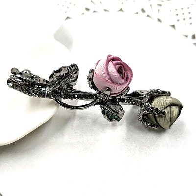 Pinza para Cabello con Diseño de Rosa y Estrás - Image 6
