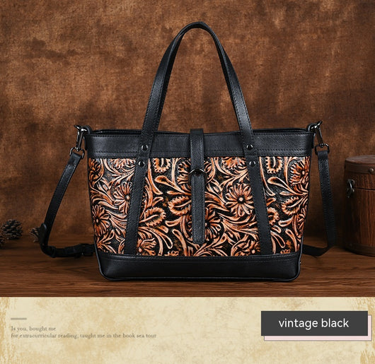 Bolso de Cuero Genuino con Diseño Tallado a Mano - Image 10