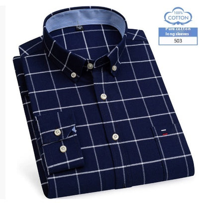 Camisa de Cuadros de Algodón Puro para Hombre - Image 7