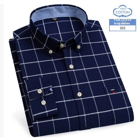 Camisa de Cuadros de Algodón Puro para Hombre - Image 7
