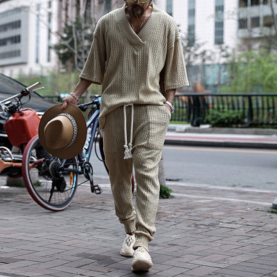 Conjunto Casual Hombre: Playera Suelta Manga Corta + Pantalón - Image 20