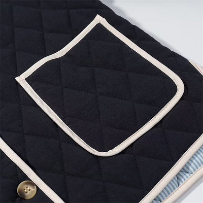 Abrigo Acolchado Suelto con Patrón Diamante - Versátil y Cómodo - Image 11