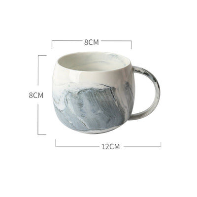 Taza de Cerámica Marmolada para Parejas - Desayuno Elegante en Casa - Image 9
