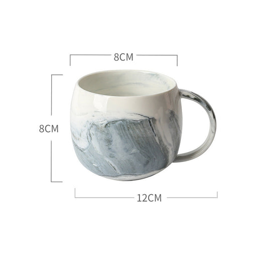 Taza de Cerámica Marmolada para Parejas - Desayuno Elegante en Casa - Image 9