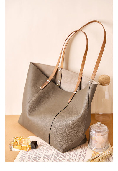Bolso Tote de Cuero Genuino Hecho a Mano - Bolsa Portátil para Mujer - Image 17