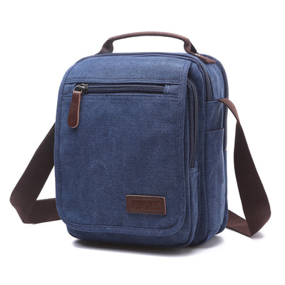 Bolsa Mensajera de Lona para Hombre con Múltiples Compartimentos - Image 5