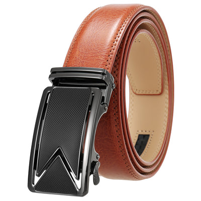 Cinturón de Cuero Bovino Premium con Hebilla Automática de Doble Capa - Image 5