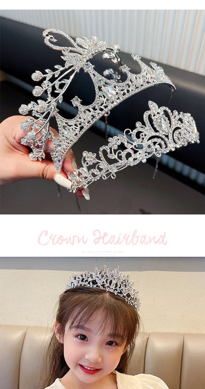 Corona Tiara para Niñas con Clip de Pelo - Accesorio de Princesa - Image 38