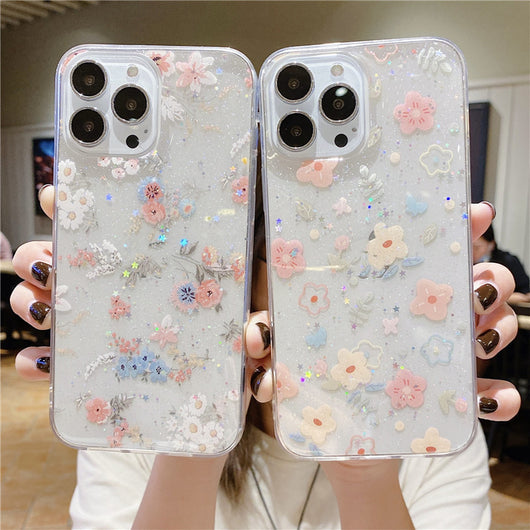 Funda para Celular con Flores y Brillo Epoxy - Image 12
