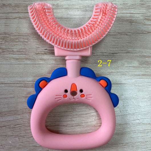 Cepillo de Dientes Infantil en Forma de U con Silicona Suave - Leoncito Manual - Image 10