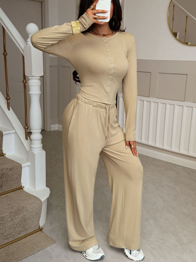 Conjunto Casual Europeo: Chaqueta y Pantalón para Viajes - Image 7