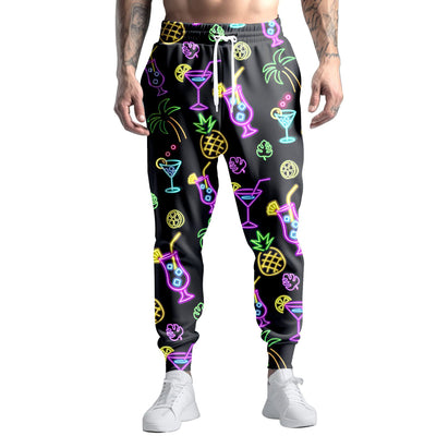 Pantalones de Chándal Estampado Digital Graffiti Colorido Corte Recto - Image 5