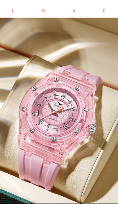 Reloj de Cuarzo con Correa de Silicona Transparente Resistente al Agua - Image 11