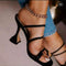 Sandalias de Tacón Alto Elegantes en Colores Sólidos