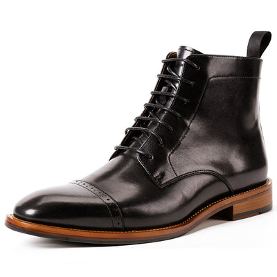 Botas Altas de Cuero para Hombre con Cordones Estilo Británico - Image 11