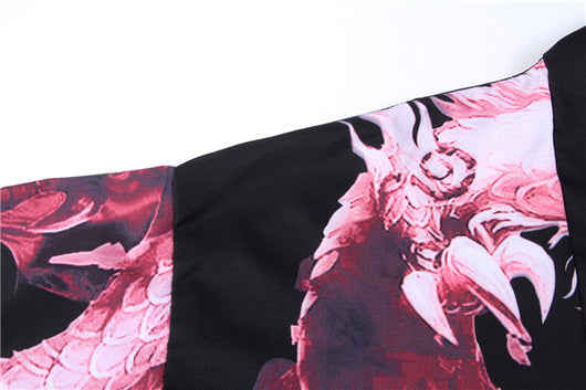 Camisa Yunlong Roja Manga 7/8 Estilo Trendy Hombre - Image 14