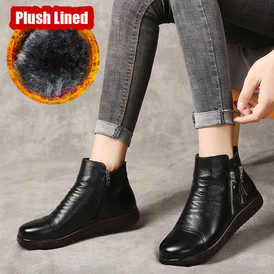 Botas de Cuero Cómodo para Adultos Mayores con Suela Antideslizante - Image 5