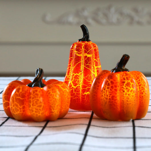 Linterna de Calabaza LED Decorativa - Lámpara Luminosa de Resina para Halloween - Image 4