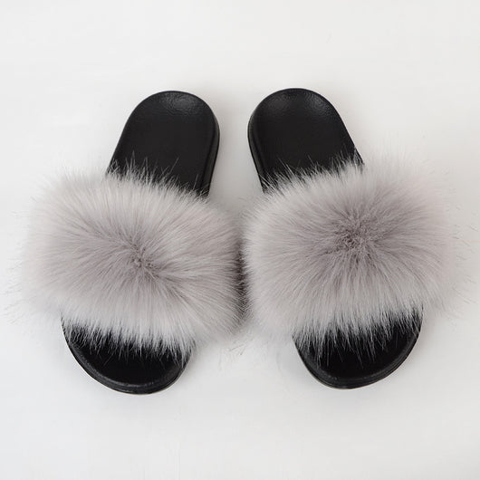 Pantuflas de Pelaje Sintético para Mujer - Cómodas, Antideslizantes y Acogedoras - Image 13