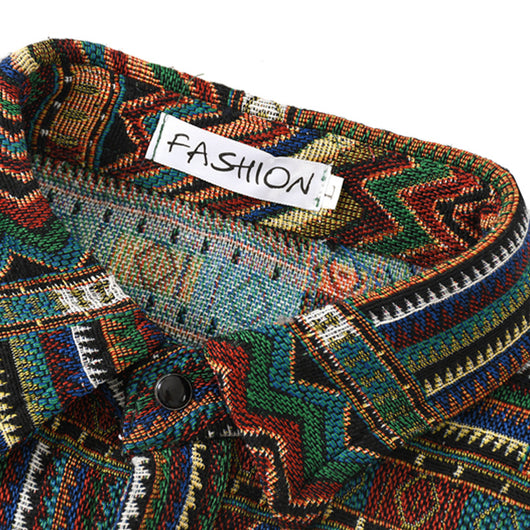 Camisa Suelta Retro Japonesa para Hombre - Casual y Versátil - Image 4