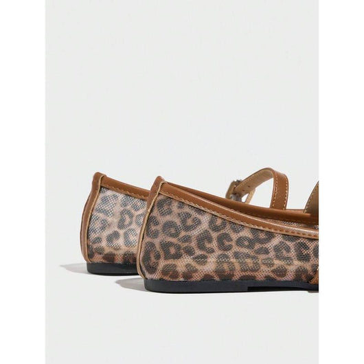 Sandalias Mary Jane Estampado Leopardo con Malla Transpirable para Mujer - Image 14