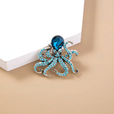 Broche Pulpo Oceánico Retro de Temperamento Simple
