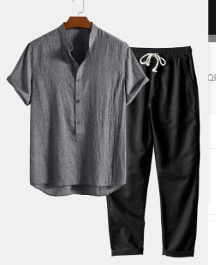 Traje Casual Hombre Estampado Manga Corta - Conjunto Moderno y Versátil - Image 13