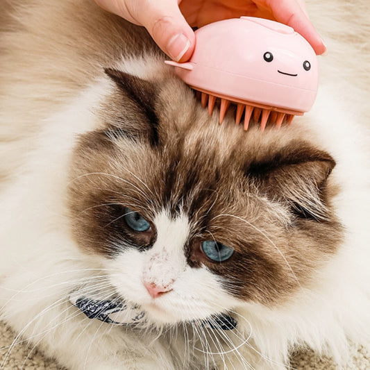 Peine Eléctrico Deslanador para Perros y Gatos con Spray