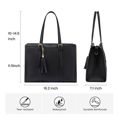 Bolsa de Cuero para Laptop - Maletín Profesional para Mujer - Image 3