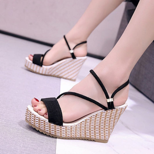 Sandalias Plataforma Verano con Tacón Inclinado - Comodidad y Estilo - Image 9