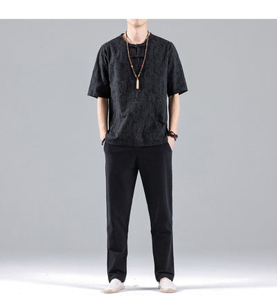 Camiseta Retro Jacquard Cuello Redondo para Hombre - Image 20