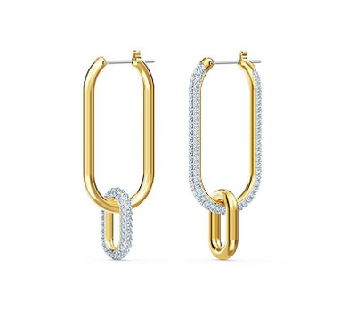 Aretes Geométricos de Doble Aro Asimétricos Retro - Image 6