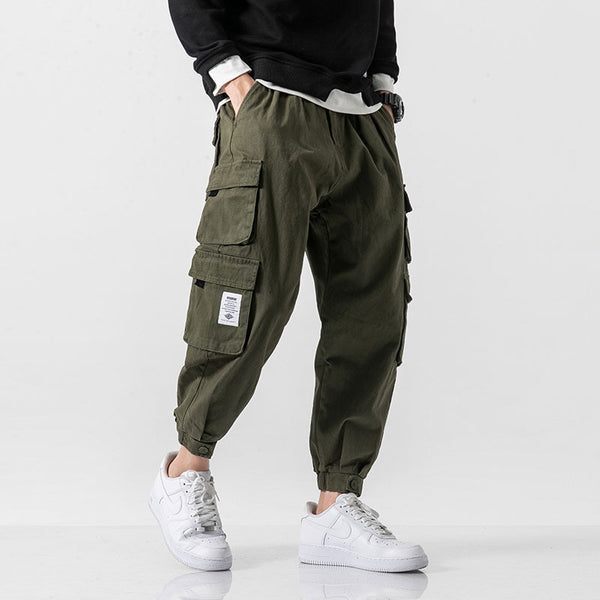 Pantalones Militares Tapered de Algodón Japonés para Hombre