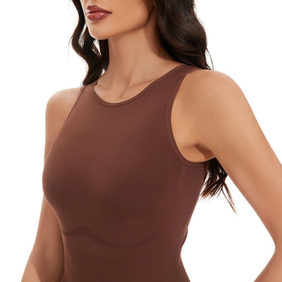Enterizo Moldeador Abdominal Cuello Redondo Color Liso - Image 3