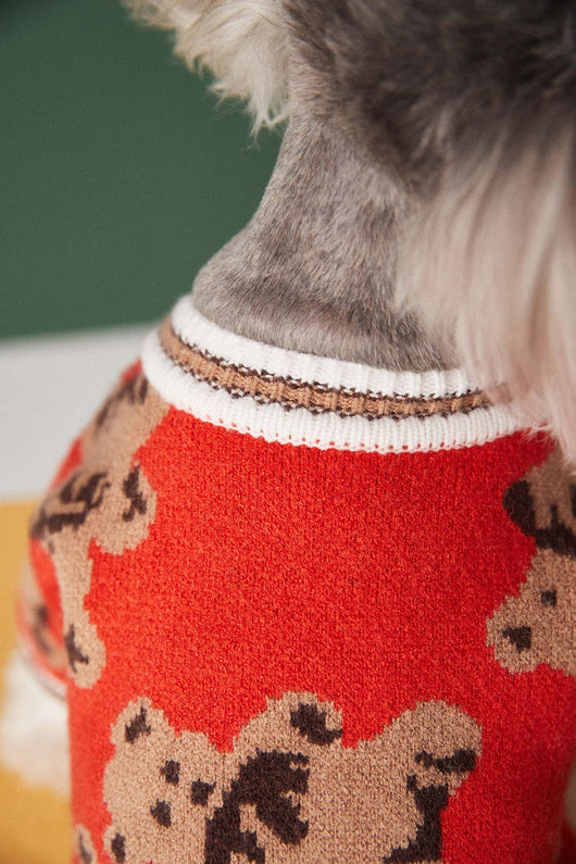 Suéter Preppy a Rayas para Perros y Gatos - Chaleco V-Neck Cálido de Invierno - Image 4