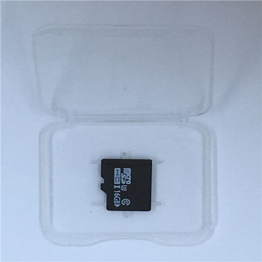 White A9 WIFI wireless network camera with a black lens, shown next to a black 32GB microSD card. - Image 6