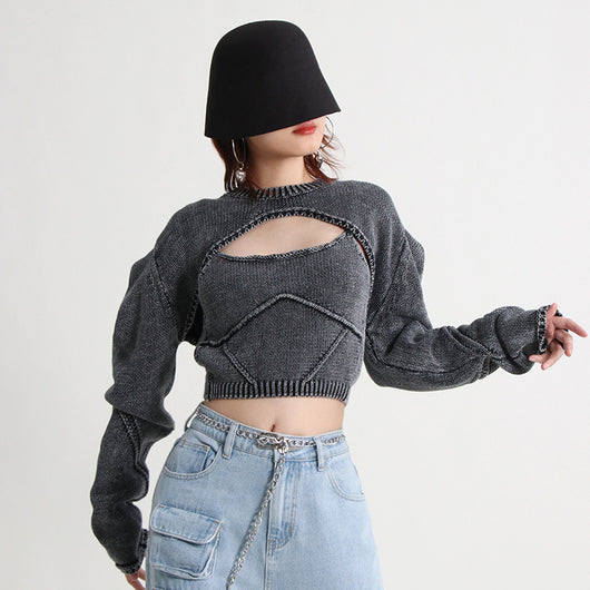 Chaleco Tejido Liso para Mujer - Conjunto Elegante de Diseño