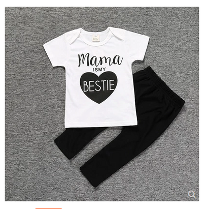 Conjunto de Verano para Bebé Mamá es Mi Mejor Amiga - Pack de 2 Piezas - Image 3
