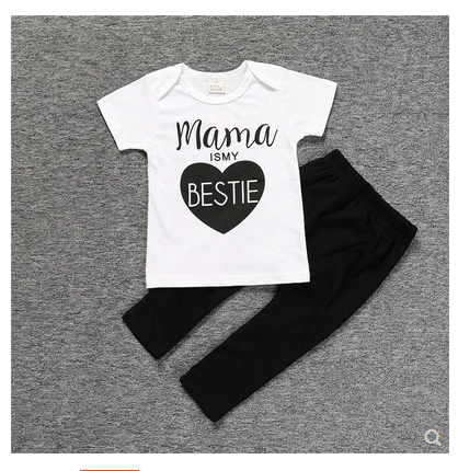 Conjunto de Verano para Bebé Mamá es Mi Mejor Amiga - Pack de 2 Piezas - Image 3
