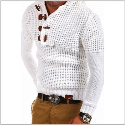 Suéter Hoodie Doble Botonadura Manga Larga para Hombre - Image 7