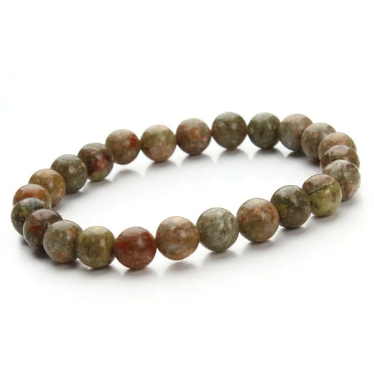 Pulsera de Cuentas de Aventurina Azul - Piedra Arenisca Redonda - Image 26