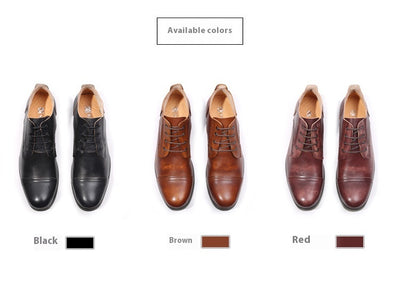 Zapatos Casuales de Cuero Vintage para Hombre con Puntera Redonda Transpirable - Image 22