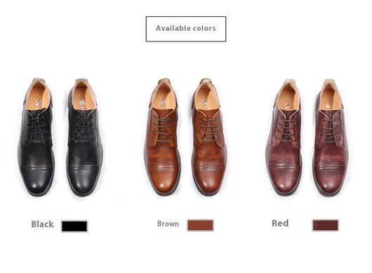 Zapatos Casuales de Cuero Vintage para Hombre con Puntera Redonda Transpirable - Image 22