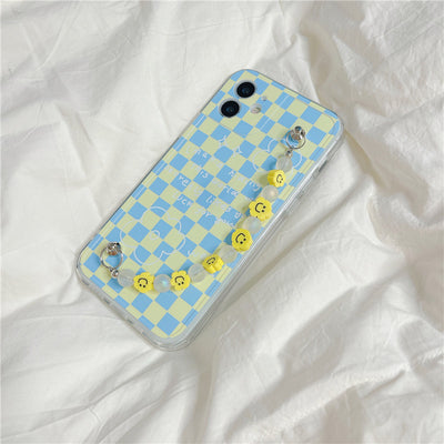 Funda Celular Lattice Azul y Blanco