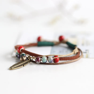 Pulsera de cerámica tejida artesanal - Image 4