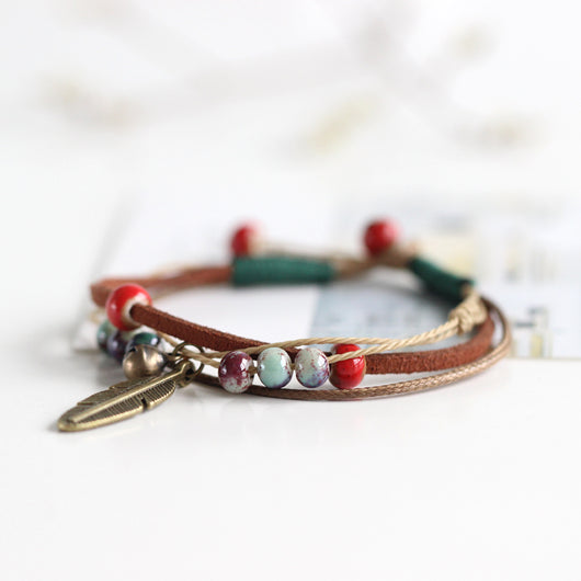 Pulsera de cerámica tejida artesanal - Image 4