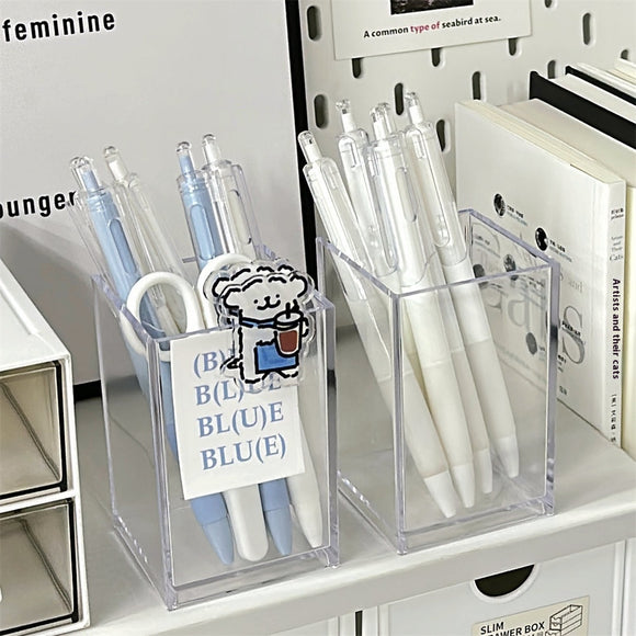 Organizador Acrílico Transparente para Escritorio - Soporte Multifuncional para Oficina y Maquillaje